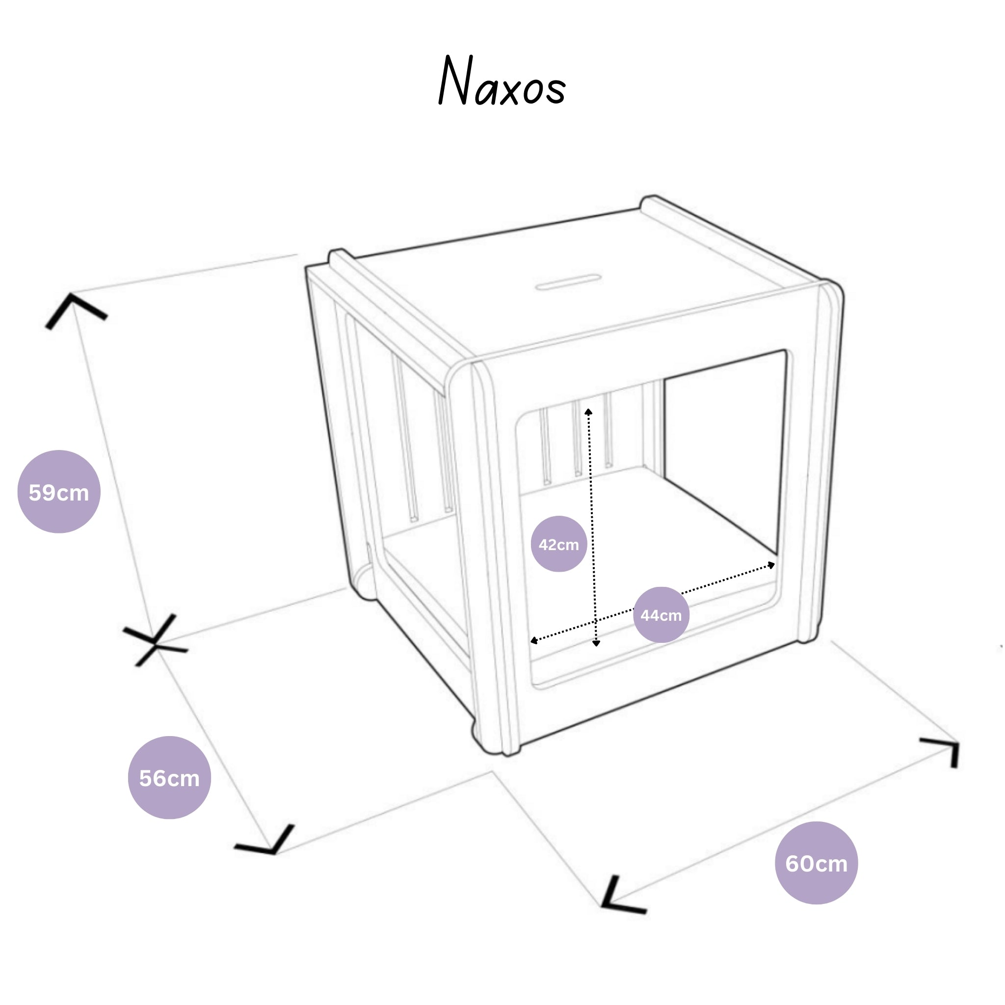 Naxos — Γκρι με Μπεζ μαξιλάρι